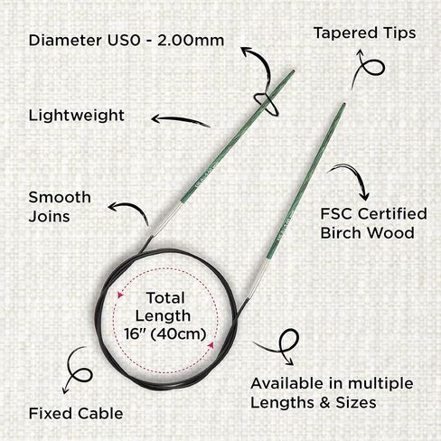 KnitPro Dreamz Fixed Circular Needles 16" (40cm) | US Size 11 (8mm) in Saudi Arabia