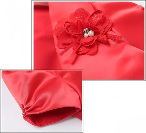 Girls' Bolero Shrug Cardigan Satin Short Sleeve Top Cardigan Princess Shawl Wedding Cape For Girls 3-10 years in Kuwait