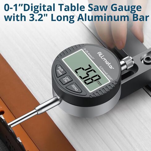 Digital Table Saw Gauge with Dial Indicator 0-1 Inch Range CNC Machined Aluminum Bar,for Table Saws with a Groove Width of 3/4"(19mm) or More for Fence Alignment Table Saws and Bandsaws in Saudi Arabia