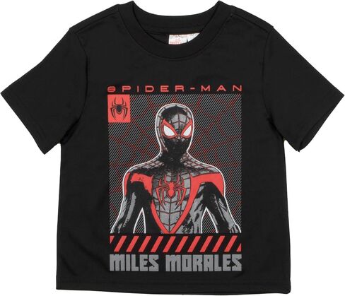 Marvel Spider-Man Boys 3-Piece Superhero Jogger Set - Spidey, Miles Morales Graphic T-Shirt, Shorts, & Sweatpants Bundle in Saudi Arabia