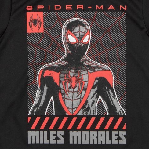 Marvel Spider-Man Boys 3-Piece Superhero Jogger Set - Spidey, Miles Morales Graphic T-Shirt, Shorts, & Sweatpants Bundle in Saudi Arabia