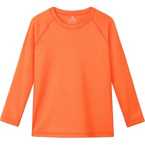 Cooraby Boys 'UPF 50+ Longweve Rash Guard Athletic Swim Neon Shirt Kids Sun Sunwear Detdler Boys Stirt'