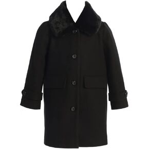 iGirlDress Coat Long Sleeve Button Pocket Long Winter Coat Outerwear