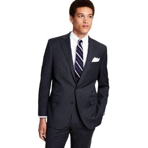 Brooks Brothers Men's Classic-Fit Stretch Suit Jackets (Grey Pinstripe, 40S)