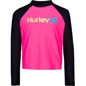 Hurley Girls' Long Sleeve Rash Guard Shirt