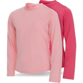 Volcom Girls Rash Guard 2 Pack Rash Guard for Girls Long Sleeve Swim Shirt SPF50+