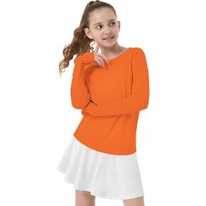 Girl's Rash Guard Swim Shirts Sun Shirt UV Protection Long Sleeve Tops Quick Dry Lightweight UPF 50+