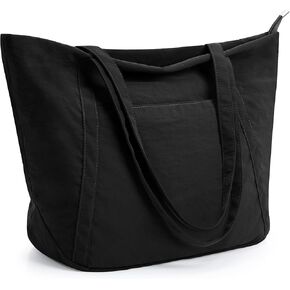 WLLWOO Large Gym Tote Bag for Women Sport Yoga, 24L Travel Beach Bag Lightweight Zipper Shoulder Handbag for Daily Work in Kuwait