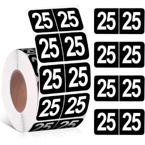 500 Pieces 2025 Year Stickers File Folder Year Labels Rectangle Coded Colored Year Stickers Self Adhesive Year Labels Tab File Folders Office Supplies, 1 Roll, 3/4" x 1-1/2" (Green)