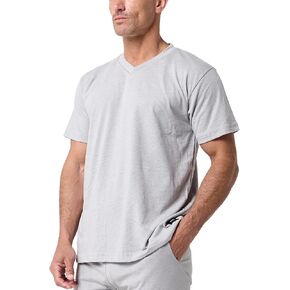 Infrared Sleepwear V-Neck Shirt for Men – CELLIANT Recovery Short Sleeve Top, Made in USA, for Post-Workout Recovery