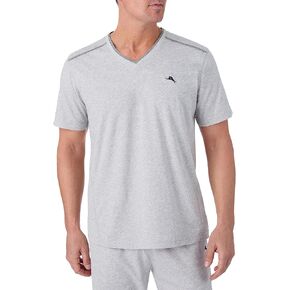 Tommy Bahama - قميص الرجال الأساسيين ، مزيج القطن القصير للأكمام الخامسة للنوم أو الصالة