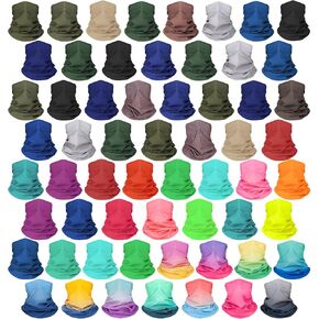 60pcs العنق Gaiter حماية أشعة الشمس قناع الوجه للرجال النساء التفاف رأس التنفس حماية رأس الرأس