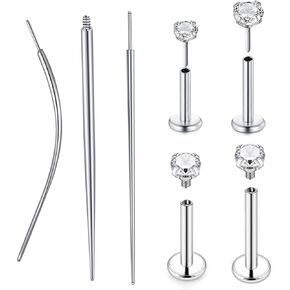 Qwalit Piercing Assistant Tool Piercing Jewelry Ball Grabber Septum Ball Screw Tool لتغيير المسمار Percings على الأدوات 16G