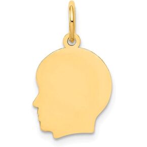 المجوهرات من Lux 14K الذهب الأصفر سهل صغير .018 Gauge تواجه اليسار