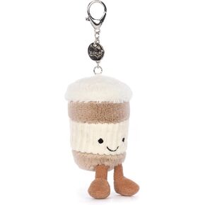Jellycat Amuseables Coffee -to -Go سحر حقيبة ، 4.5 بوصة - سلسلة مفاتيح الطعام والشراب - فكرة هدية رائعة