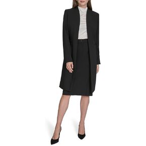 Halston Women's Long Collarless Suiting Jacket