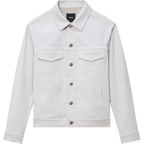 Theory Men's River Jacket in Neoteric Twill, Fog, Small