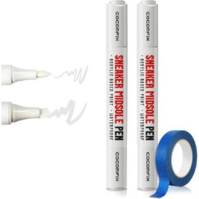 cocomfix Black Shoe Paint Midsole Markers, Acrylic-Based Permanent & Waterproof Sneaker Paint, Quick-Drying for Leather, Suede, Fabric & Soft Foam – Covers Yellowing & Stains with Dual Tip