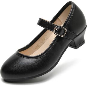 YouDesney Girls Dress Shoes ، Mary Jane Flower Girls Shoes ، Princess Low Low Heels للمدرسة ، زفاف ، حفلة (طفل صغير/أطفال صغيرون/أطفال كبيرون)