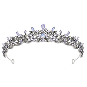 SWEETV Silver Tiara Crown for Women,Princess Tiaras for Girls,Crystal Retro Hair Accessories for Wedding Birthday Prom Pageant Quinceanera