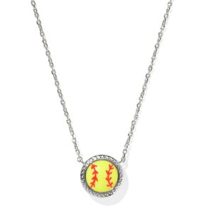 قلادة Kendra Scott Softball Pendant - Magnesite Chartreuse للنساء