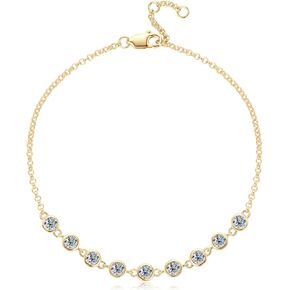 سوار الرابط Moissanite 0.9CTTW D Color VVS1 925 STERLING SIVAR