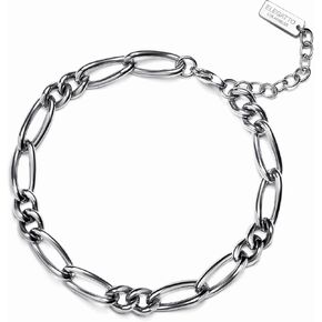 Elegatto Premium Inteletto Figaro Chain Bracelet for Men | Pure 316L Stainless Steel Weaves | Men’s Designer Jewelry Bracelets