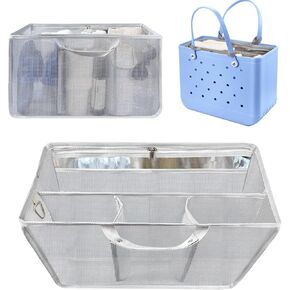 Beach Bag Organizer Insert Compatible with X Large Bogg Bag Accessories，Wet and Dry Separation Insert Divider Pouch Fit for Original XL Bogg Bags,Durable Material-Grey
