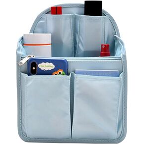HOYOFO Mini Backpack Organizer Insert Small Shoulder Bag Divider for Rucksack Purse Lightweight Nylon, Light Blue