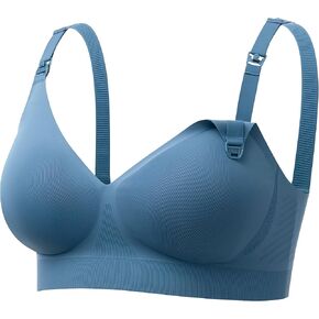 Momcozy CoolFit Nursing Bras for Breastfeeding, Ultra Stretch Seamless Jelly Strip Maternity Bra, Cooling Wireless
