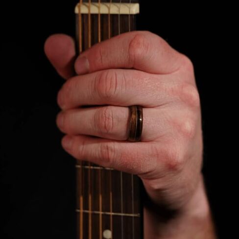 Manly Bands | Officially Licensed Fender Guitar Rings for Men | Authentic Fender Guitar Sting Ring | Guitar Player Gifts | Ring Sizes 5-17 | Mens Wedding Band in Kuwait
