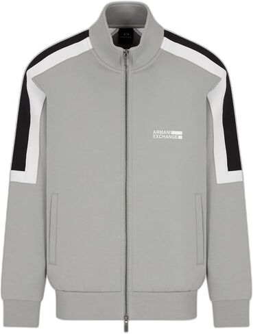 Armani Exchange Men's Colorblock Detail Full Zip Sweatshirt in Saudi Arabia