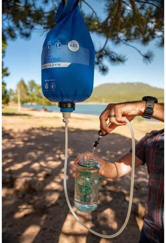 Katadyn BeFree Gravity Water Filter 3L for Camping, Backpacking & Hiking | Easy to Use, BPA-Free, 0.1 Micron Hollow-Fiber Filter Membrane Removes Bacteria, Protozoa, & Sediment up to 1,000L at 2 L/min in Saudi Arabia