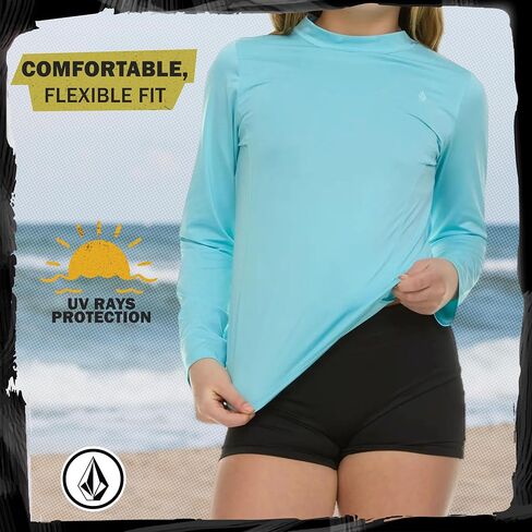 Volcom Girls Rash Guard 2 Pack Rash Guard for Girls Long Sleeve Swim Shirt SPF50+ in Saudi Arabia