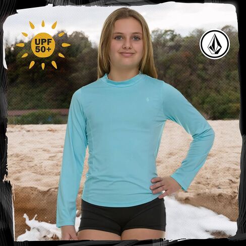 Volcom Girls Rash Guard 2 Pack Rash Guard for Girls Long Sleeve Swim Shirt SPF50+ in Saudi Arabia