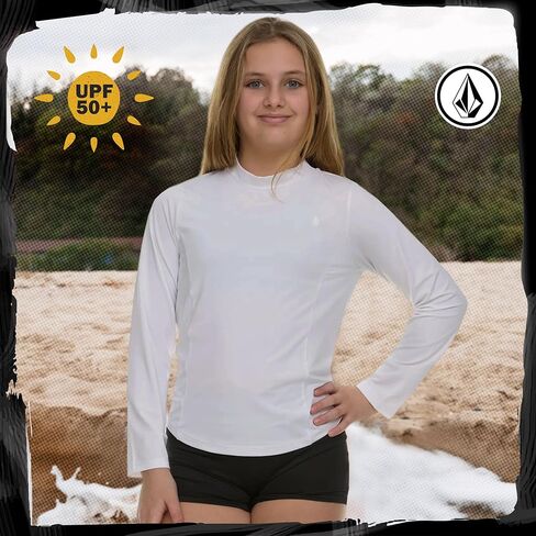 Volcom Girls Rash Guard 2 Pack Rash Guard for Girls Long Sweve Swim Shirt SPF50+ in Saudi Arabia