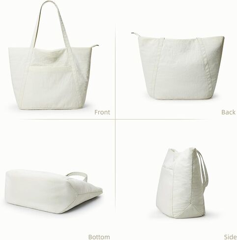 WLLWOO Large Gym Tote Bag for Women Sport Yoga, 24L Travel Beach Bag Lightweight Zipper Shoulder Handbag for Daily Work in Saudi Arabia