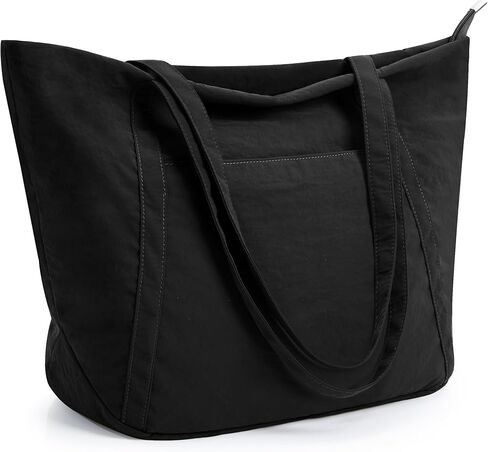 WLLWOO Large Gym Tote Bag for Women Sport Yoga, 24L Travel Beach Bag Lightweight Zipper Shoulder Handbag for Daily Work in Kuwait