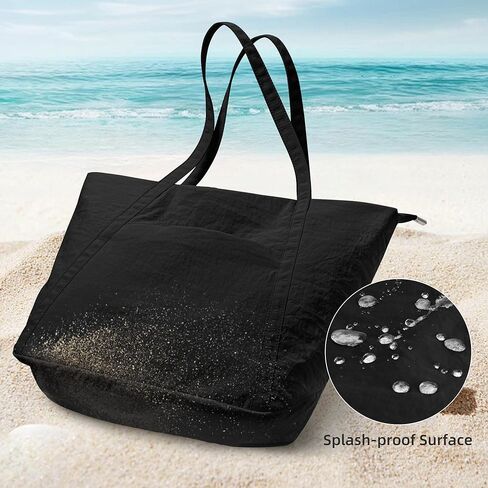 WLLWOO Large Gym Tote Bag for Women Sport Yoga, 24L Travel Beach Bag Lightweight Zipper Shoulder Handbag for Daily Work in Kuwait