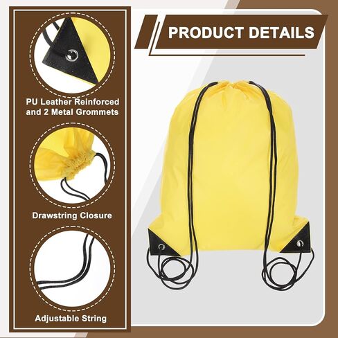uxcell Drawstring Backpack, 4Pcs Polyester Draw String Backpack Gym Bags Cinch Sack Pack Storage Knapsack for Gym Sports Travel Beach Swimming (Dark Blue/Dark Green, 13.4" x 16.9") in Saudi Arabia