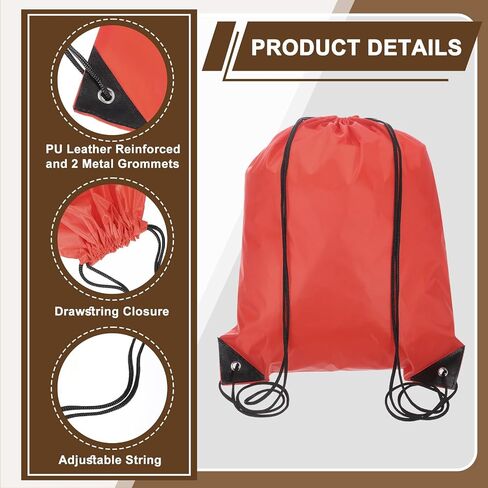 uxcell Drawstring Backpack, 4Pcs Polyester Draw String Backpack Gym Bags Cinch Sack Pack Storage Knapsack for Gym Sports Travel Beach Swimming (Dark Blue/Dark Green, 13.4" x 16.9") in Saudi Arabia