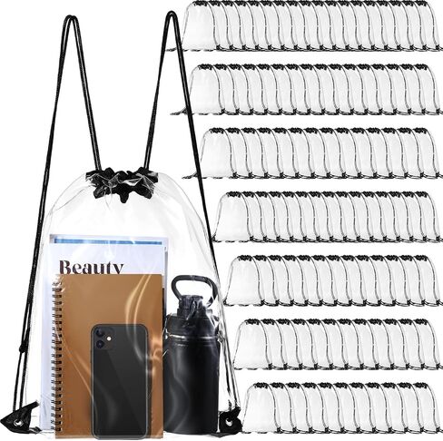Silkfly 150 pcs واضحة الرباط على ظهره على تحمل حقائب الاستاد المعتمدة للرجال كليات الرياضة الصالة الرياضية (أسود) in Kuwait