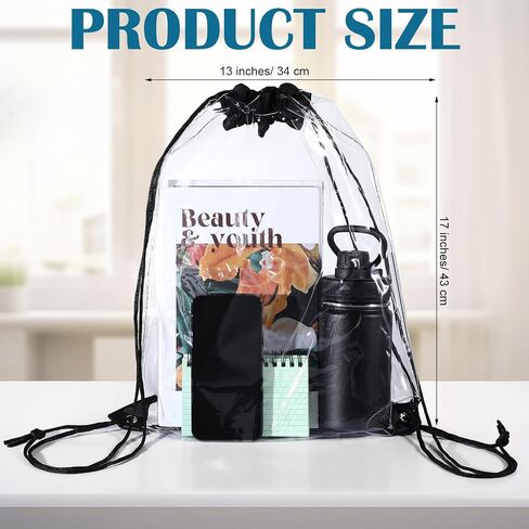 Silkfly 150 pcs واضحة الرباط على ظهره على تحمل حقائب الاستاد المعتمدة للرجال كليات الرياضة الصالة الرياضية (أسود) in Kuwait