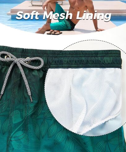 ELETOP Men's Swim Trunks Quick Dry Bathing Suit Swimming Board Shorts Mesh Lining Beach Swimwear in Saudi Arabia
