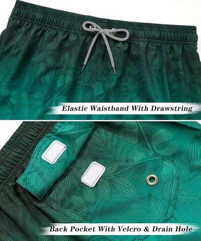 ELETOP Men's Swim Trunks Quick Dry Bathing Suit Swimming Board Shorts Mesh Lining Beach Swimwear in Saudi Arabia