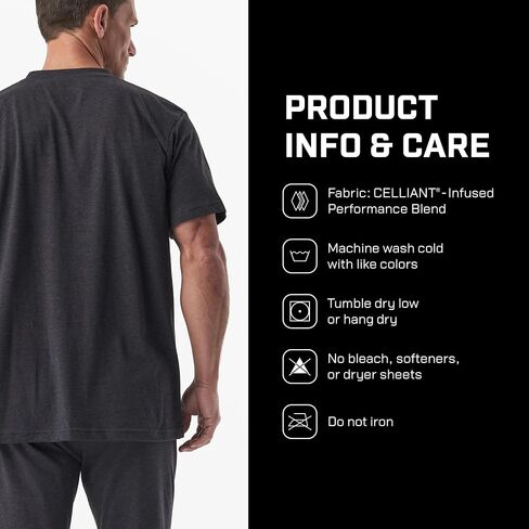 Infrared Sleepwear V-Neck Shirt for Men – CELLIANT Recovery Short Sleeve Top, Made in USA, for Post-Workout Recovery in Saudi Arabia