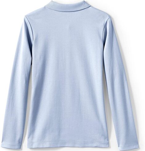 Lands' End School Uniform Girls Long Sleeve Feminine Fit Interlock Polo Shirt in Saudi Arabia