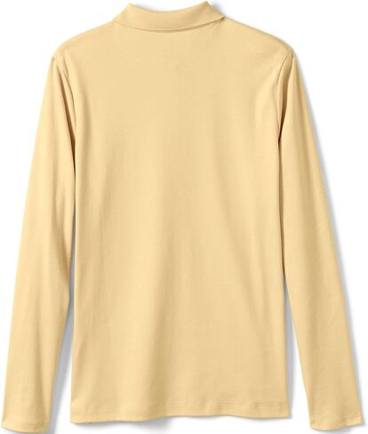 Lands' End School Uniform Girls Long Sleeve Feminine Fit Interlock Polo Shirt in Saudi Arabia