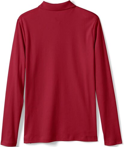 Lands' End School Uniform Girls Long Sleeve Feminine Fit Interlock Polo Shirt in Saudi Arabia