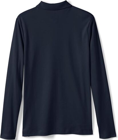 Lands' End School Uniform Girls Long Sleeve Feminine Fit Interlock Polo Shirt in Saudi Arabia